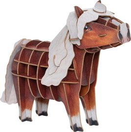 Makebug Voices Of Nature Black Forest Horse 3D Kraft Paper Puzzle