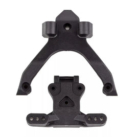 Team Associated RC10B7 FT Top Plate and Ballstud Mount, Carbon