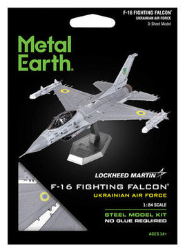 Metal Earth Lockheed Martin F-16 Fighting Falcon Ukrainian Air Force Metal Model Kit
