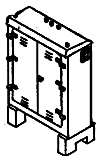 DETAILS WEST 902 HO Scale Electric Relay Cabinet (1), 2 Door Type