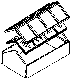 Campbell Scale Models 909 HO Roof-Mount with Frame Skylights (Pack of 2)