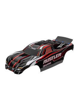 Rustler Body, Red/Black