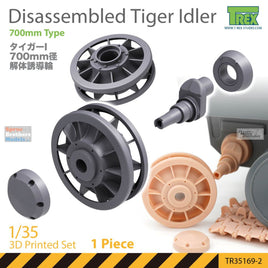 T-REX - Tiger I Disassembled Idler 700mm Type (1/35 Scale) Plastic Model Kit Accessory