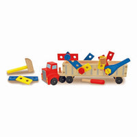 Big Rig Building Truck Wooden Play Set