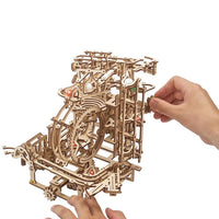 Wooden Marble Run Stepped Hoist Mechanical Model Kit