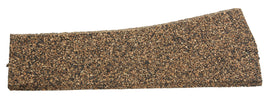 Precut Cork Roadbed Section 2-Pack -- Left Hand Turnout - Small & Medium Radius