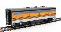 HO EMD F7 A-B Set - Standard DC -- Denver & Rio Grande Western(TM) #5714, 5713 (Grande Gold, silver, black)