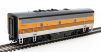 HO EMD F7 A-B Set - Standard DC -- Denver & Rio Grande Western(TM) #5714, 5713 (Grande Gold, silver, black)