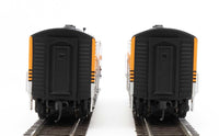 HO EMD F7 A-B Set - Standard DC -- Denver & Rio Grande Western(TM) #5714, 5713 (Grande Gold, silver, black)