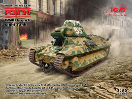 FCM36 French Light Tank (1/35 Scale) Military Model Kit