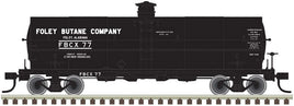 Foley Butane Co. 99 (black, white) ACF 11,000-Gallon Tank Car No Platform