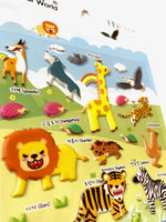 Wild Animal Puffy Stickers