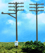 Telephone Poles Set of Twelve Ho Scale