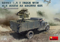 Soviet 1.5Ton Truck with M4 Maxim AA Machine Gun (1/35 Scale) Military Model Kit