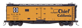 HO Santa Fe Refrigerator Car - Super Chief - RR32 - Straight Line Map