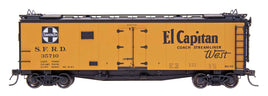 HO Santa Fe Refrigerator Car - El Capitan - RR32 - Straight Line Map