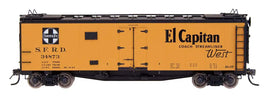 HO Santa Fe Refrigerator Car - El Capitan - RR27 - Curved Line Map