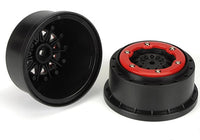 ProTrac Suspension F11 2.2/3.0 Red/Black BeadLock Wheels (2-pack)