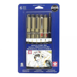 Pigma Manga-Comic Pro Sketching & Inking - 6 Count