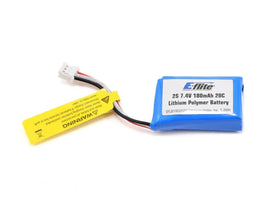 180mAh 2S 7.4V 20C LiPo, 26AWG Battery