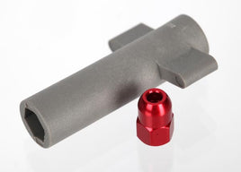 Antenna crimp nut, aluminum (red-anodized)