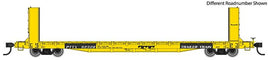 HO 60' Pullman-Standard Bulkhead Flatcar (48' IL) - Ready to Run -- Trailer-Train #92340 (yellow).
