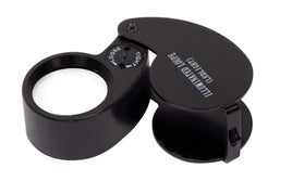 25mm LED Lighted Jewelers Loupe Magnifier 10X