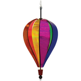 Rainbow Glitter 6 Panel Hot Air Balloon Spinner