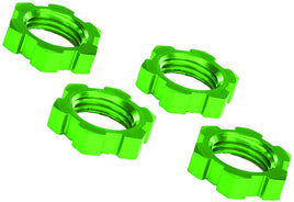 Wheel Nuts Splined 17mm Serrated (Green-Anodized)