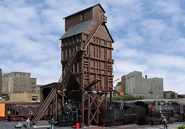 Wood Coaling Tower Kit HO Scale