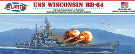 USS Wisconsin BB64 Battleship (1/665 Scale) Plastic Boat Model Kit