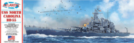 USS North Carolina BB55 WWII Battleship Battle of the Eastern Solomons (1/500 Scale) Plastic Boat Model Kit