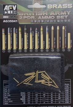 British Army 2 Pounder Ammo Set [Brass] (1/35 Scale) Plastic Military Model Kit