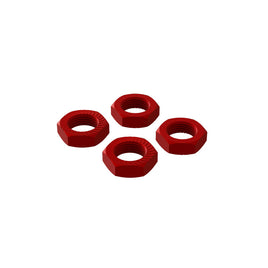 Arrma Aluminum Wheel Nut 17mm Red (4 Pack)