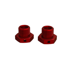 Arrma Aluminum Wheel Hex 17mm 14.6mm Thick Red (2-pack)