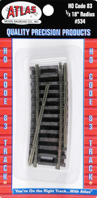 1/3 18" Radius SnapTrack (4) Code 83 HO Scale