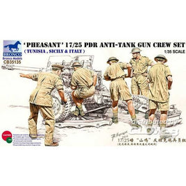 Pheasant 17/25 Pdr Anti-Tank Gun Crew Set (1/35 Scale) Plastic Figure Model Kit