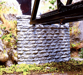 Single Track Cut Stone Bridge Tapered Abutment