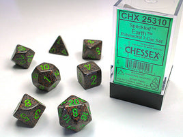 Speckled Polyhedral Earth 7-Die Set