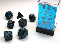 Speckled Polyhedral Blue Stars 7-Die Set