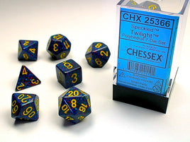 Speckled Polyhedral Twilight/Yellow 7-Die Set