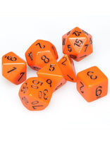 Opaque Polyhedral Orange/Black 7-Die Set