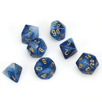 Phantom Polyhedral Teal/Gold Dice Set (7)