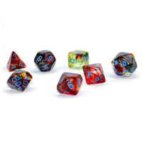 Nebula Polyhedral Primary/Blue Luminary 7-Die Set