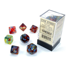 Nebula Polyhedral Primary/Blue Luminary 7-Die Set