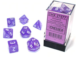 Borealis Polyhedral Purple/ White Luminary 7-Die Set