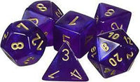 Borealis Polyhedral Royal Purple/Gold Luminary 7-Die Set