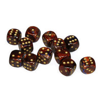 Scarab: Blue, Blood, Gold D6 Dice Set (12)