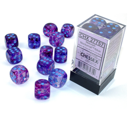 Nebula 16mm D6 Nocturnal/ Blue Luminary Dice (12)