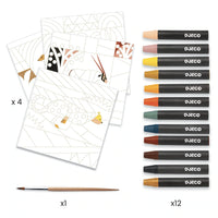 Desert Watercolor and Crayon Art Kit